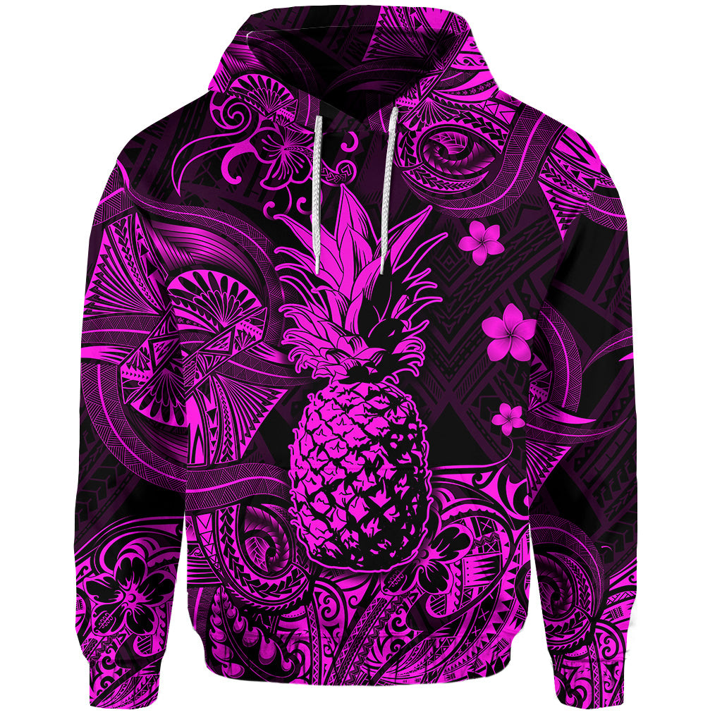 Custom Hawaii Pineapple Polynesian Hoodie Unique Style Pink LT8 - Polynesian Pride