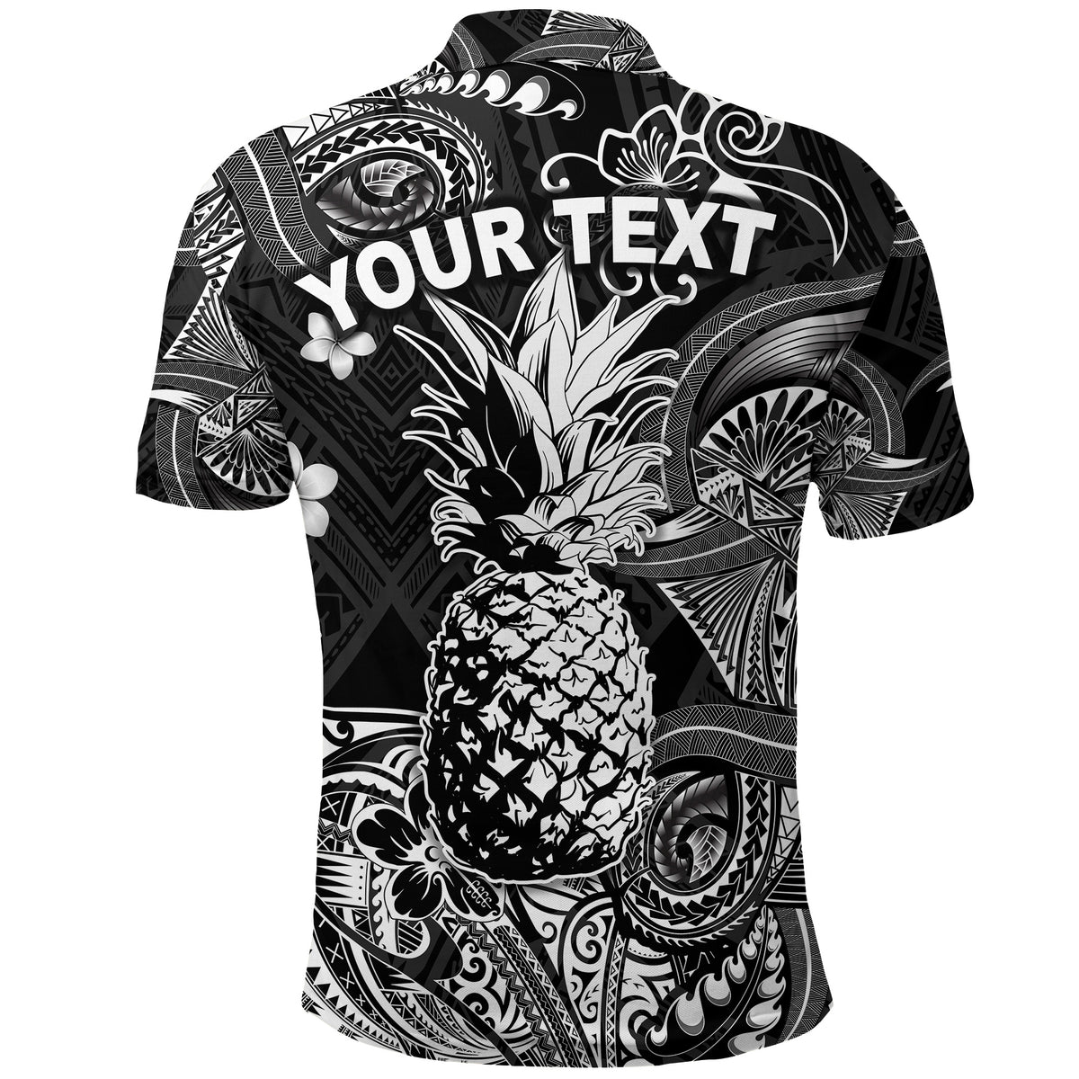 Custom Hawaii Pineapple Polynesian Polo Shirt Unique Style Black LT8 - Polynesian Pride