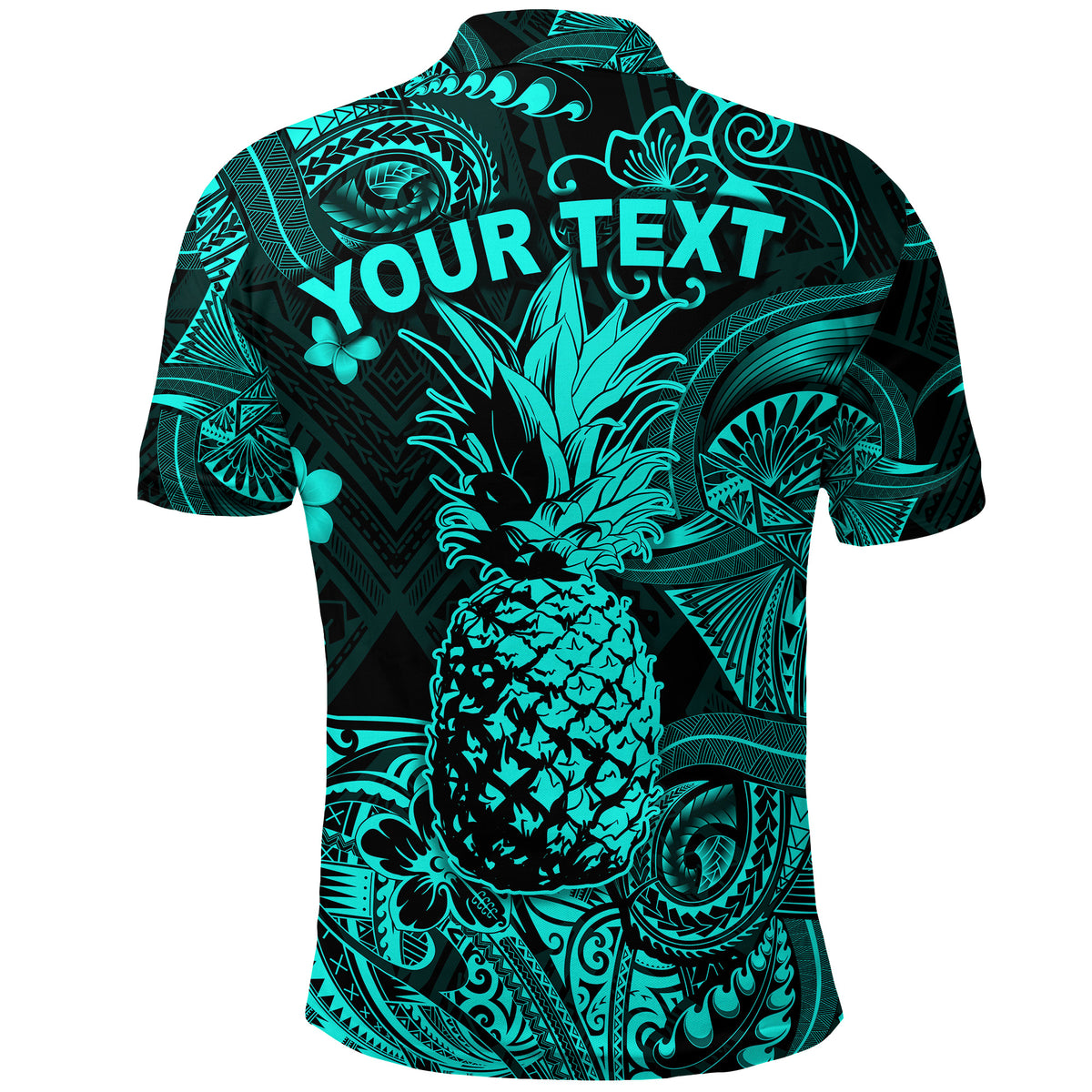 Custom Hawaii Pineapple Polynesian Polo Shirt Unique Style Turquoise LT8 - Polynesian Pride