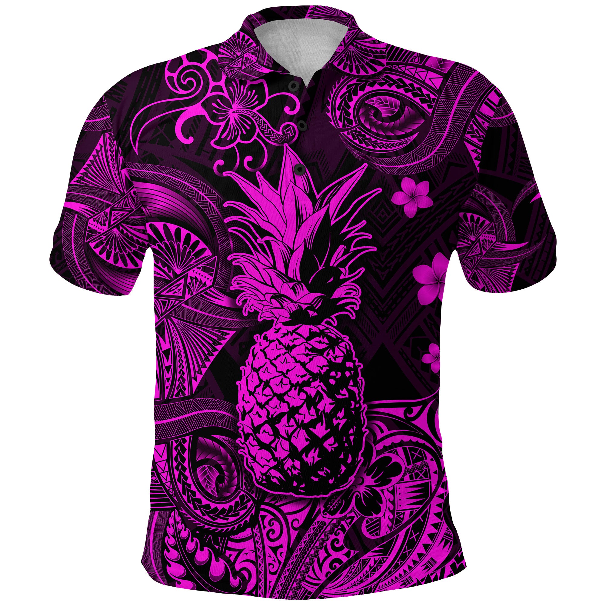 Custom Hawaii Pineapple Polynesian Polo Shirt Unique Style Pink LT8 - Polynesian Pride