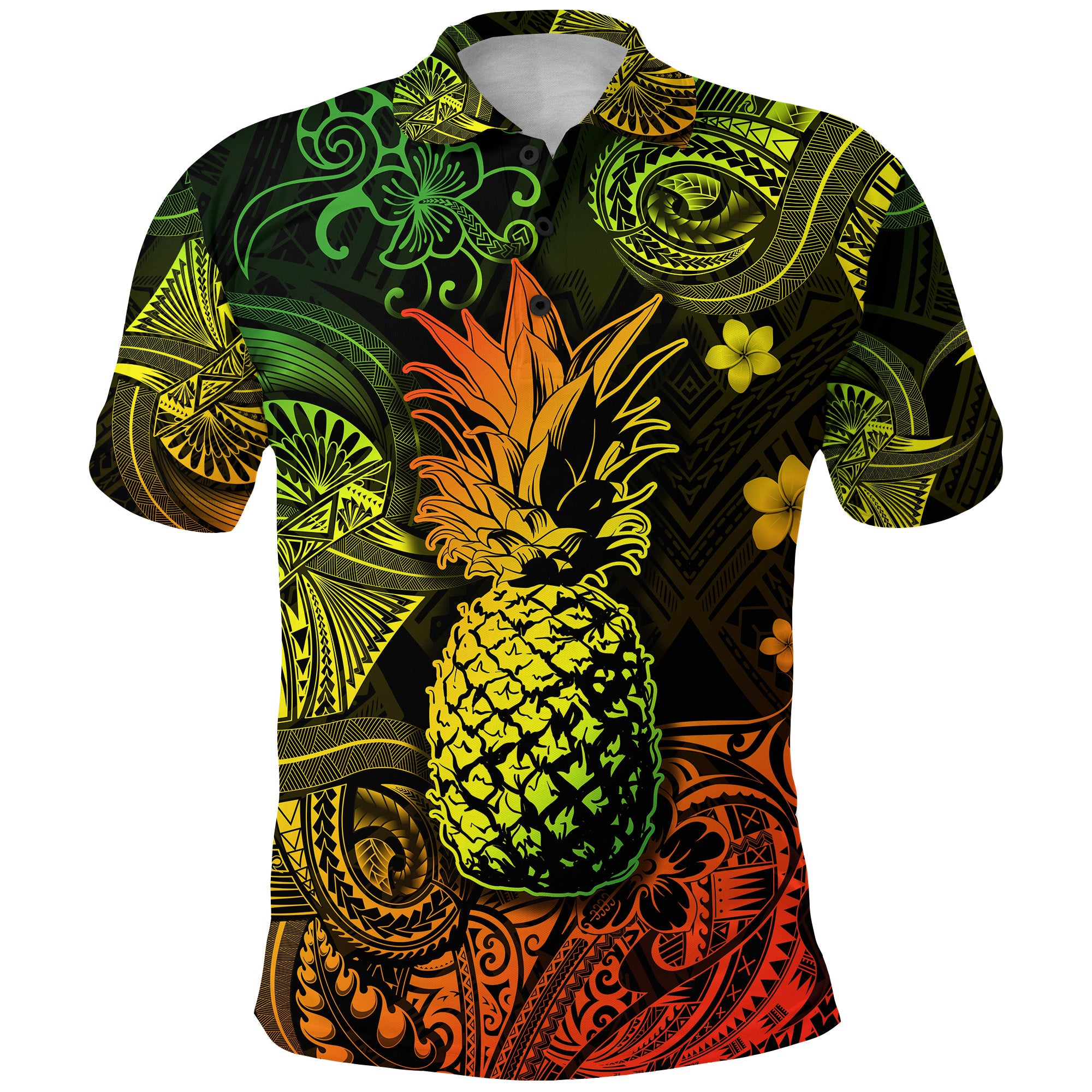 Custom Hawaii Pineapple Polynesian Polo Shirt Unique Style Reggae LT8 - Polynesian Pride