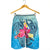 Hawaii Plumeria Deep Sea Circle Turtle Men's Shorts - AH - Polynesian Pride