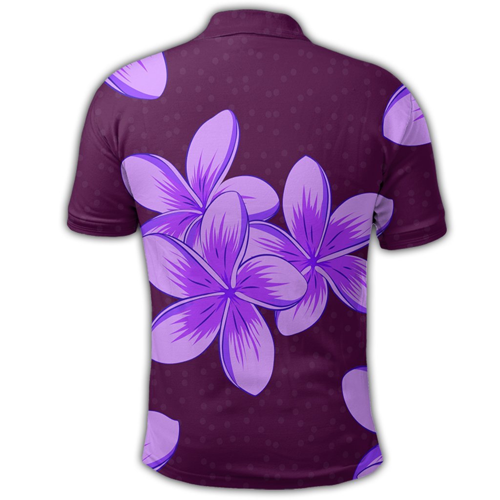 Hawaii Plumeria Simple Polo Shirt - Polynesian Pride