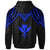 Hawaii Custom Zip up Hoodie Polynesian Armor Style Blue - Polynesian Pride