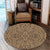 Hawaii Polynesian Culture Gold Round Carpet - AH Round Carpet Luxurious Plush - Polynesian Pride