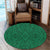 Hawaii Polynesian Culture Green Round Carpet - AH Round Carpet Luxurious Plush - Polynesian Pride