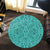 Hawaii Polynesian Culture Turquoise Round Carpet - AH - Polynesian Pride