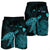 Hawaii Polynesian Hibiscus Turtle Map Men's Shorts Blue - AH - Polynesian Pride