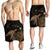 Hawaii Polynesian Hibiscus Turtle Map Men's Shorts Gold - AH - Polynesian Pride