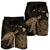 Hawaii Polynesian Hibiscus Turtle Map Men's Shorts Gold - AH - Polynesian Pride