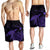 Hawaii Polynesian Hibiscus Turtle Map Men's Shorts Purple - AH - Polynesian Pride