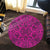 Hawaii Polynesian Kakau Turtle Pink Round Carpet - AH - Polynesian Pride