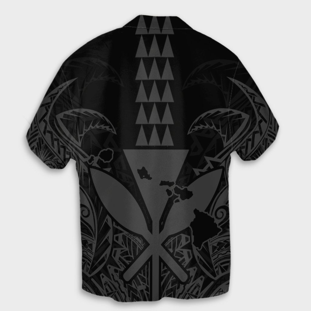 Hawaii Polynesian Kanaka Kakau Hawaiian Shirt - Alan Style Gray - AH - Polynesian Pride