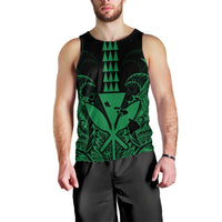 Hawaii Polynesian Kanaka Kakau Tank Top - Alan Style Green - AH Black - Polynesian Pride