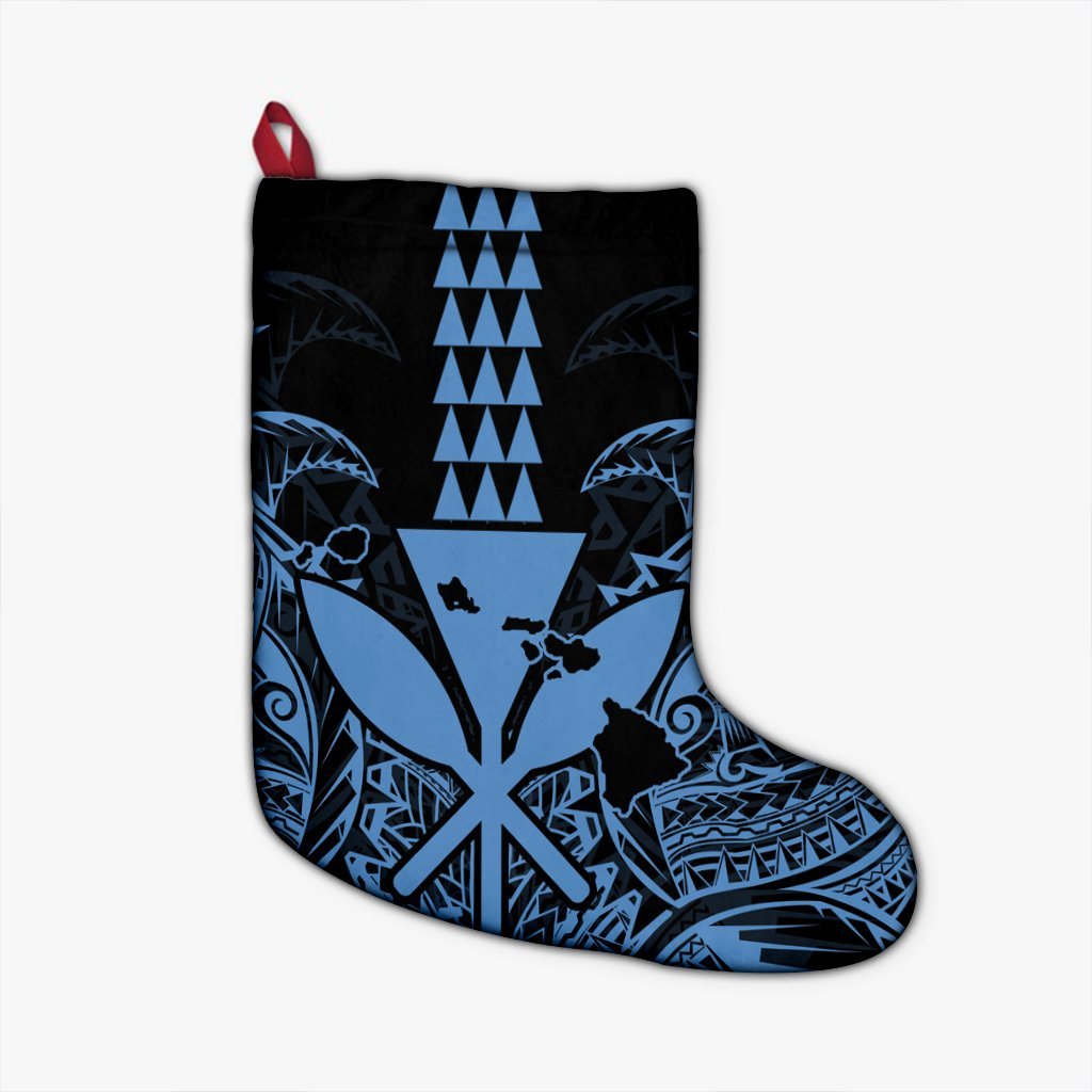 Hawaii Polynesian Kanaka Kakau Christmas Stocking - Alan Style Pastel - AH Christmas Stocking 26 X 42 cm Black - Polynesian Pride