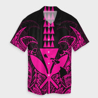 Hawaii Polynesian Kanaka Kakau Hawaiian Shirt - Alan Style Pink - AH Unisex Black - Polynesian Pride