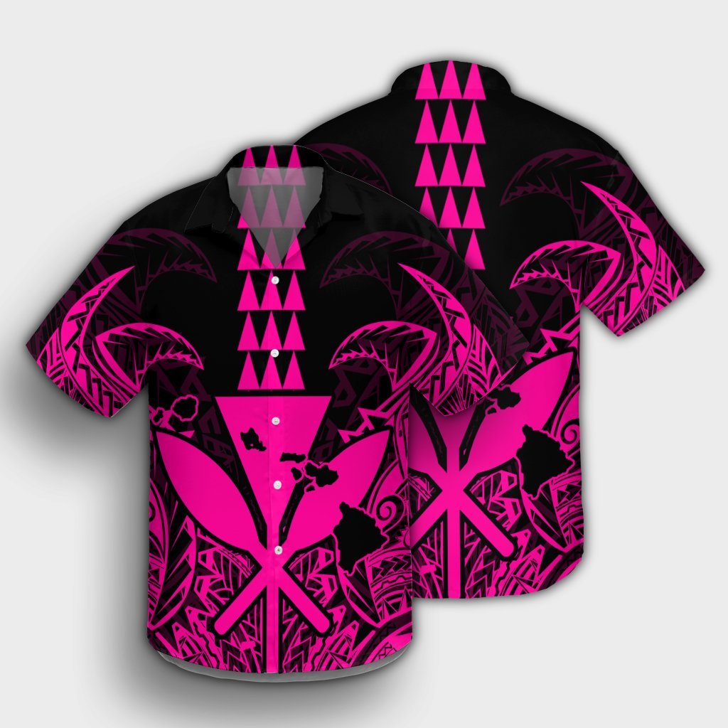 Hawaii Polynesian Kanaka Kakau Hawaiian Shirt - Alan Style Pink - AH - Polynesian Pride