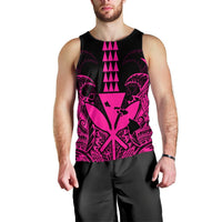 Hawaii Polynesian Kanaka Kakau Tank Top - Alan Style Pink - AH Black - Polynesian Pride