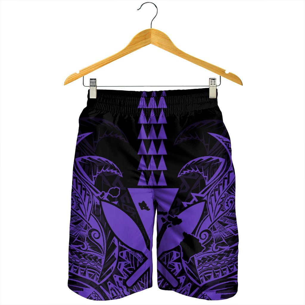 Hawaii Polynesian Kanaka Kakau Men's Shorts - Alan Style Purple - AH - Polynesian Pride