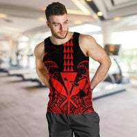 Hawaii Polynesian Kanaka Kakau Tank Top - Alan Style Red - AH - Polynesian Pride