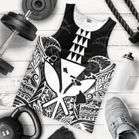 Hawaii Polynesian Kanaka Kakau Tank Top - Alan Style White - AH - Polynesian Pride