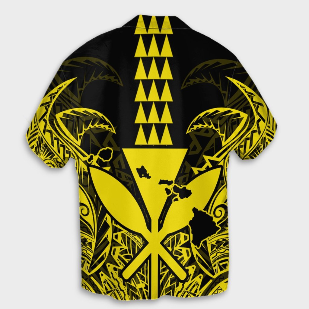 Hawaii Polynesian Kanaka Kakau Hawaiian Shirt - Alan Style Yellow - AH - Polynesian Pride