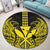Hawaii Polynesian Kanaka Kakau Round Carpet - Alan Style Yellow - AH - Polynesian Pride