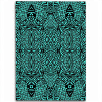 Hawaii Polynesian Lauhala Mix Turquoise Area Rug - AH Luxurious - Polynesian Pride