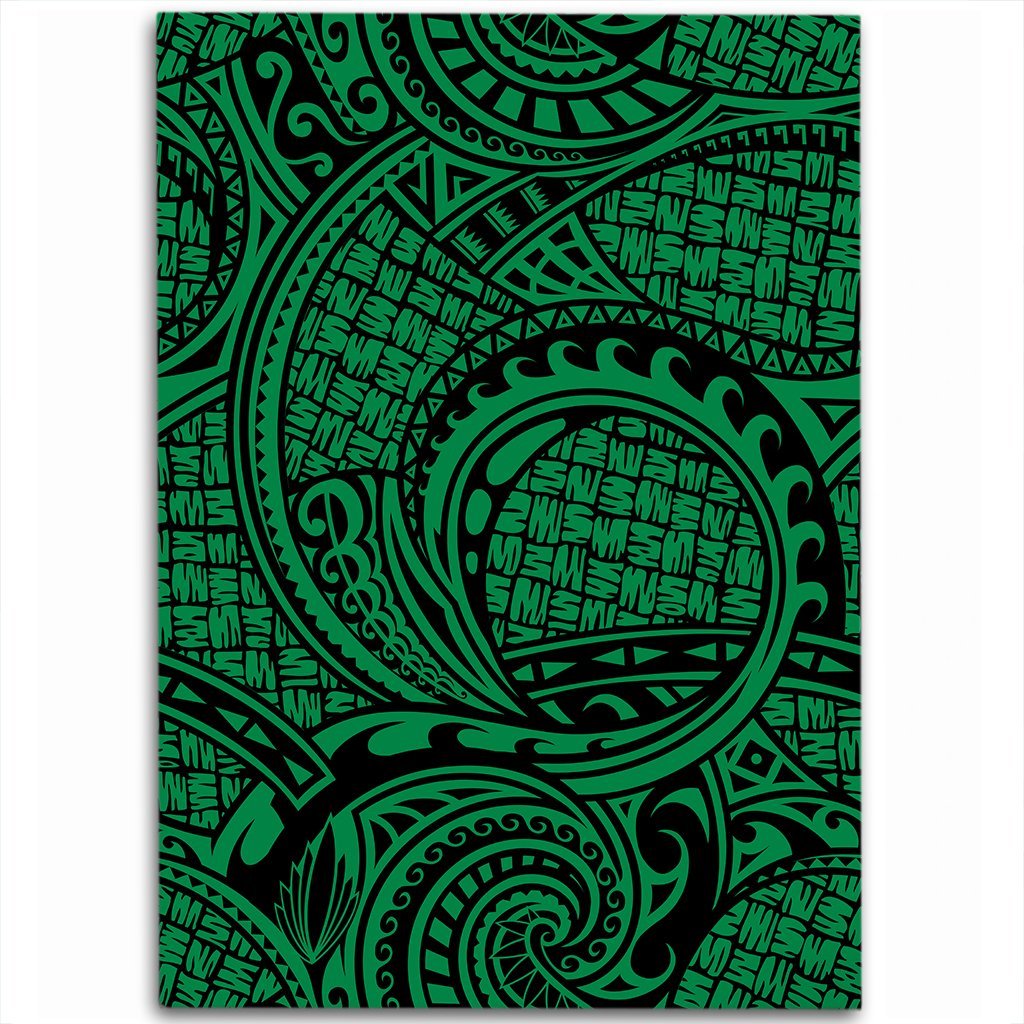 Hawaii Polynesian Maori Lauhala Green Area Rug - AH Luxurious - Polynesian Pride