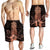 Hawaii Polynesian Pineapple Hibiscus Men's Shorts - Orange - AH - Polynesian Pride