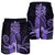 Hawaii Polynesian Pineapple Hibiscus Men's Shorts - Purple - AH - Polynesian Pride