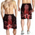 Hawaii Polynesian Pineapple Hibiscus Men's Shorts - Red - AH - Polynesian Pride