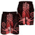 Hawaii Polynesian Pineapple Hibiscus Men's Shorts - Red - AH - Polynesian Pride