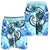 Hawaii Polynesian Plumeria Hibiscus Turtle Men's Shorts - AH - Jack Style - Blue - Polynesian Pride