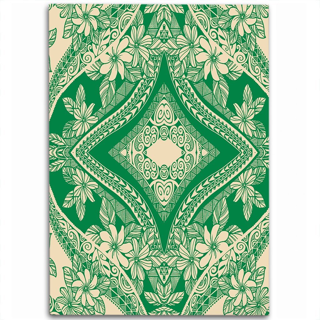 Hawaii Polynesian Plumeria Mix Green Area Rug - AH Luxurious - Polynesian Pride