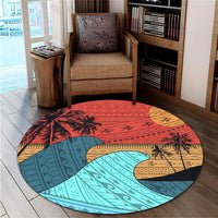 Hawaii Polynesian Sun Down Round Carpet - AH - Polynesian Pride