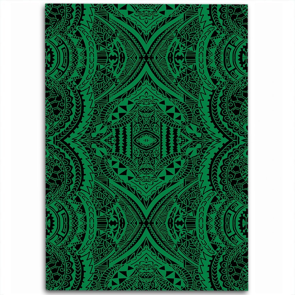 Hawaii Polynesian Symmetry Green Area Rug - AH Luxurious - Polynesian Pride