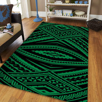 Hawaii Polynesian Tatau Green Area Rug - AH - Polynesian Pride