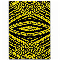 Hawaii Polynesian Tatau Yellow Area Rug - AH Luxurious - Polynesian Pride