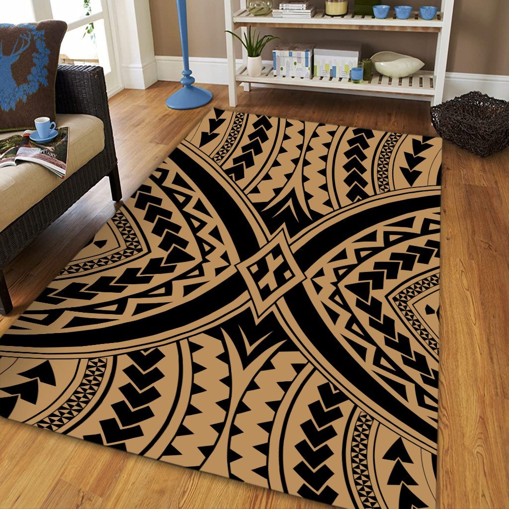 Hawaii Polynesian Tradition Gold Area Rug - AH - Polynesian Pride