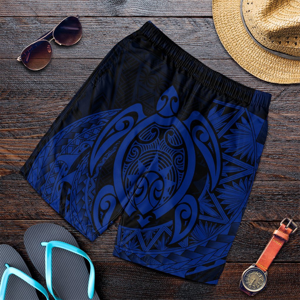 Hawaii Polynesian Turtle Men's Shorts - Blue - AH Art - Polynesian Pride