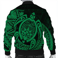 Hawaii Polynesian Turtle Bomber Jacket - Green - AH - Polynesian Pride