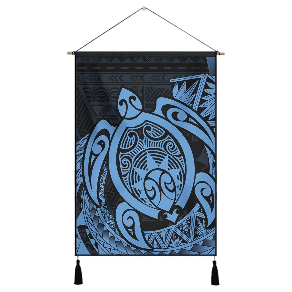 Hawaii Polynesian Turtle Hanging Poster - Pastel - AH Hanging Poster Cotton And Linen - Polynesian Pride