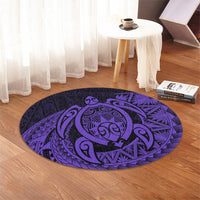 Hawaii Polynesian Turtle Round Carpet - Purple - AH - Polynesian Pride