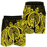 Hawaii Polynesian Turtle Men's Shorts - Yellow - AH - Polynesian Pride