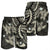 Hawaii Polynesian Turtle Hibiscus Men's Shorts - Beige - AH - Polynesian Pride