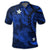 Hawaii Polynesian Turtle Hibiscus Polo Shirt Blue - Polynesian Pride