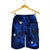 Hawaii Polynesian Turtle Hibiscus Men's Shorts - Blue - AH - Polynesian Pride