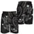 Hawaii Polynesian Turtle Hibiscus Men's Shorts - Gray - AH - Polynesian Pride