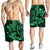 Hawaii Polynesian Turtle Hibiscus Men's Shorts - Green - AH - Polynesian Pride